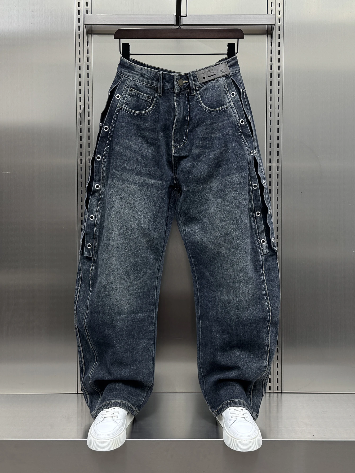 

Waed Denim Jeans Men's Straight Leg Wide Leg Pants American Vibe Design Casual Loose Fit Autumn New Sle Youth Faion