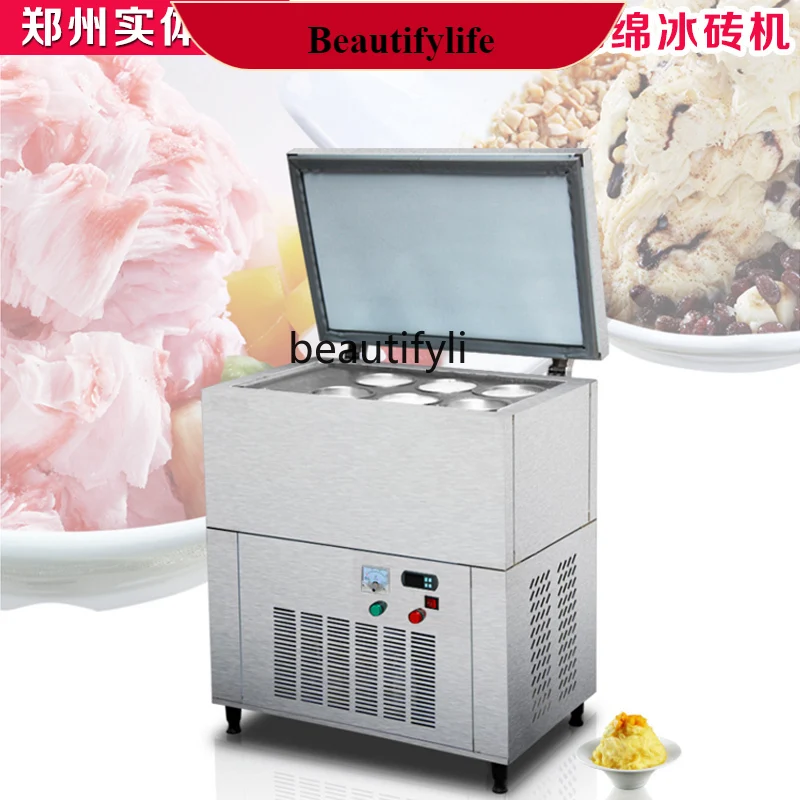 

E132 Commercial ice brick machine 6 buckets 9 buckets popsicle machine Korean snowflake ice sponge ice machine icicle base