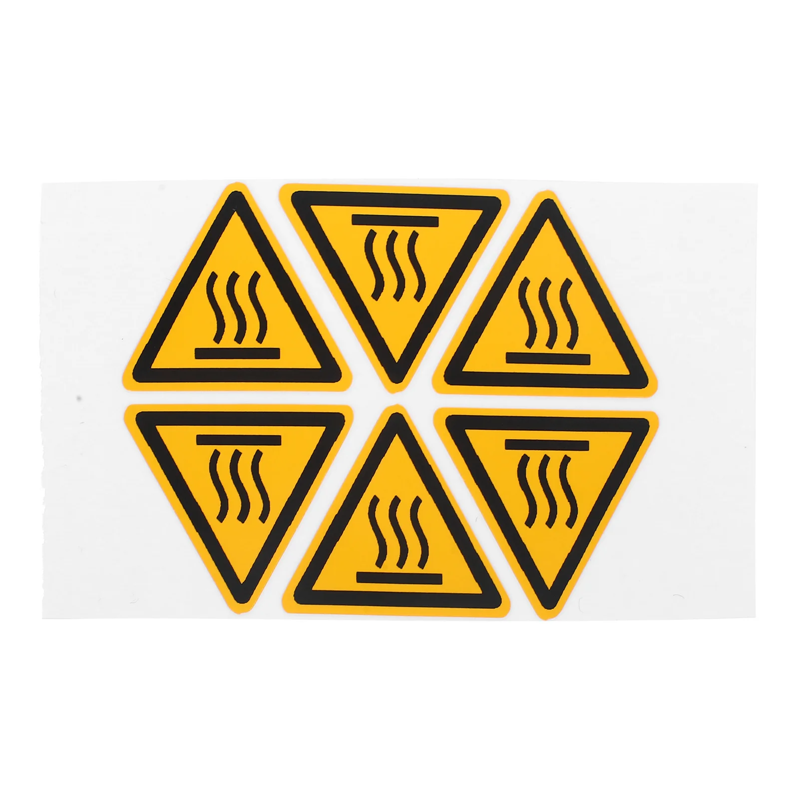 

6pcs 6 Sheets High Temperature Warning Stickers 100mm Safety Labels Caution Hot Material Equipment Decals