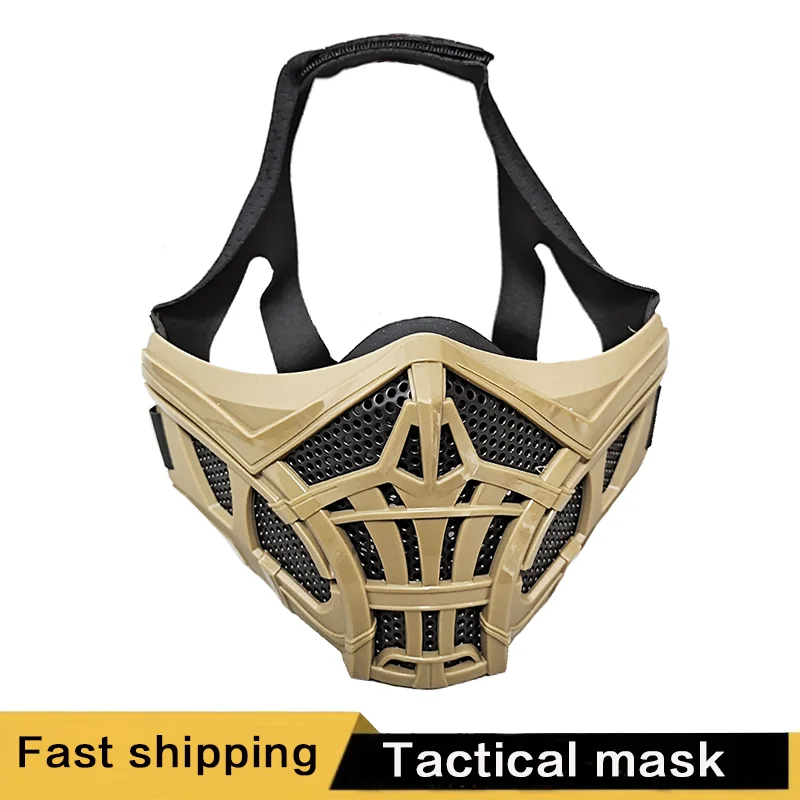 

Тактическая маска для предотвращения столкновений, защитная маска для улицы, маска для охоты и стрельбы, силиконовая подкладка