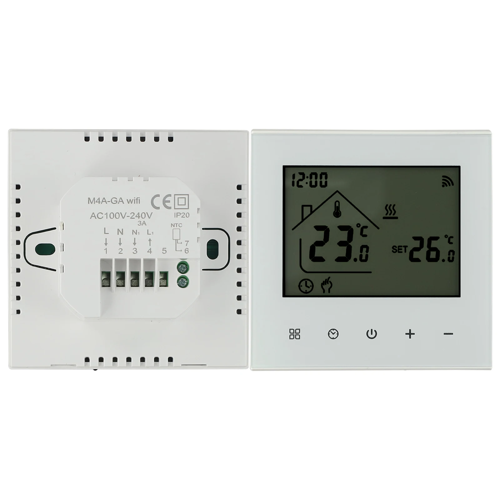 For Tuya Compatible Wall Mounted Thermostat for Electric Floor Heating with for child Lock Feature and Remote Temperature