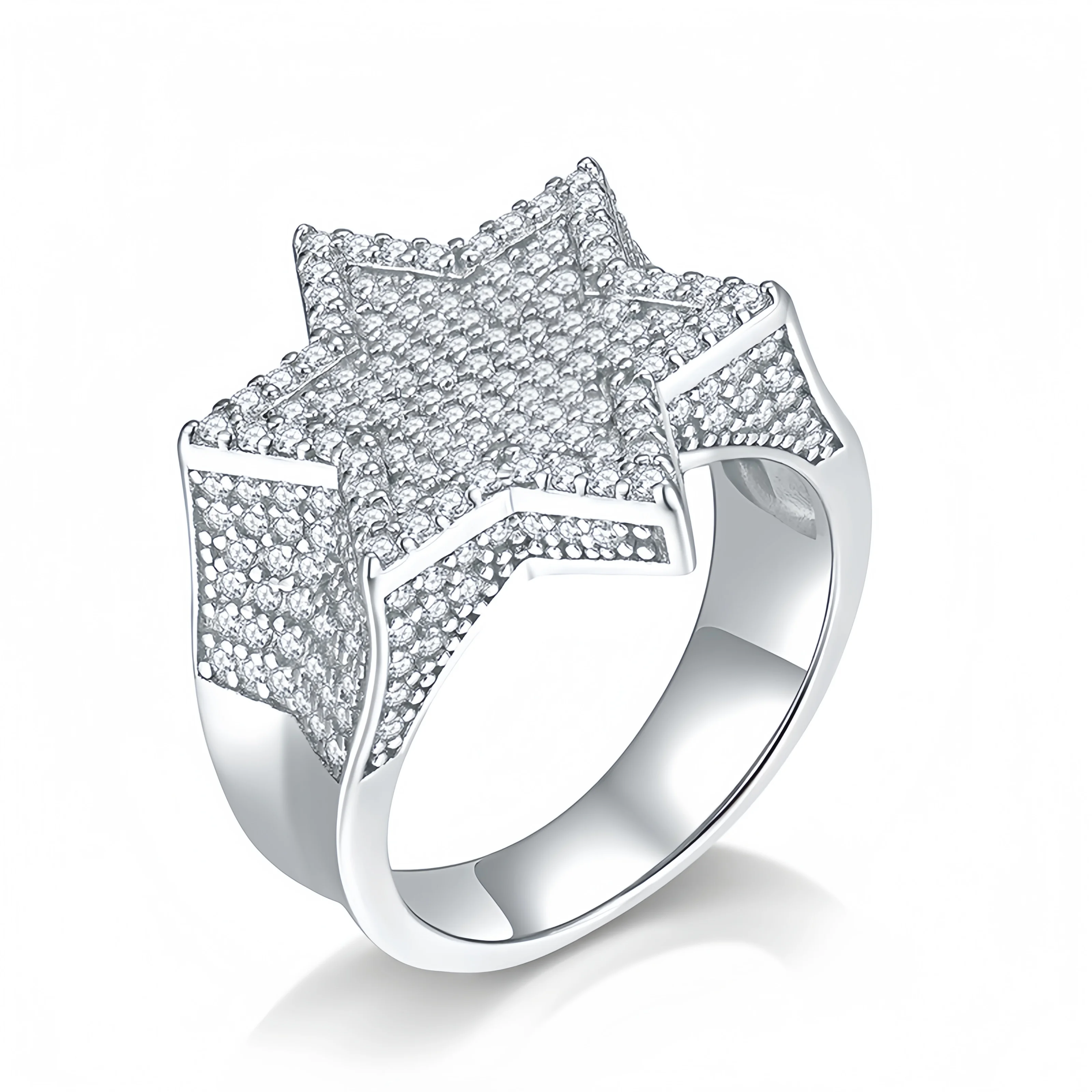 Veeie Veein Five-Pointed Star Moissanite Ring high quality GRA Certificate S925 Trendy Shaped Fashion Women Ring Jewelry