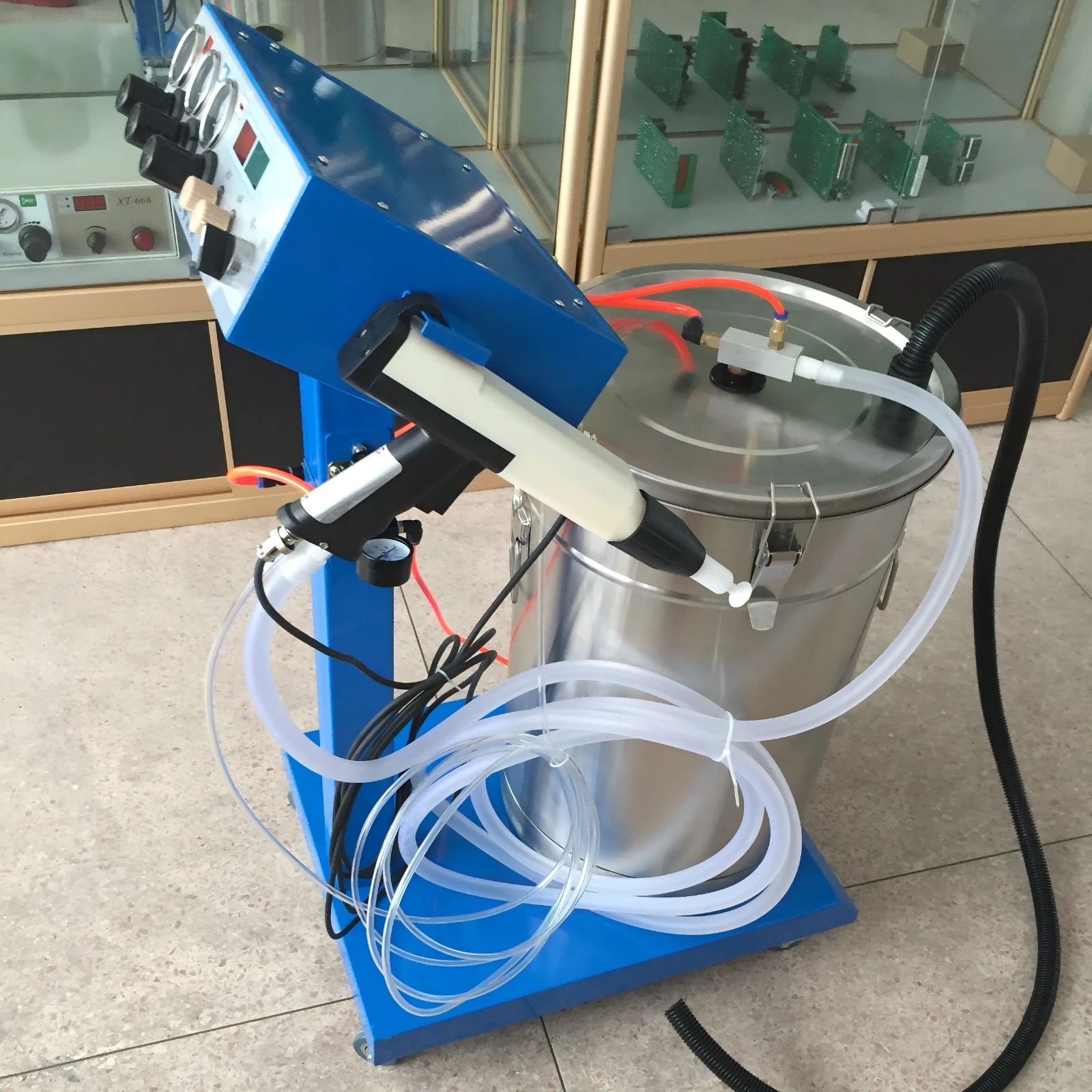 

Машина для порошкового покрытия WX-958, 50 Вт, электростатический распылитель порошкового покрытия - высокоскоростной распылитель большой емкости 45 л, 450 г/мин