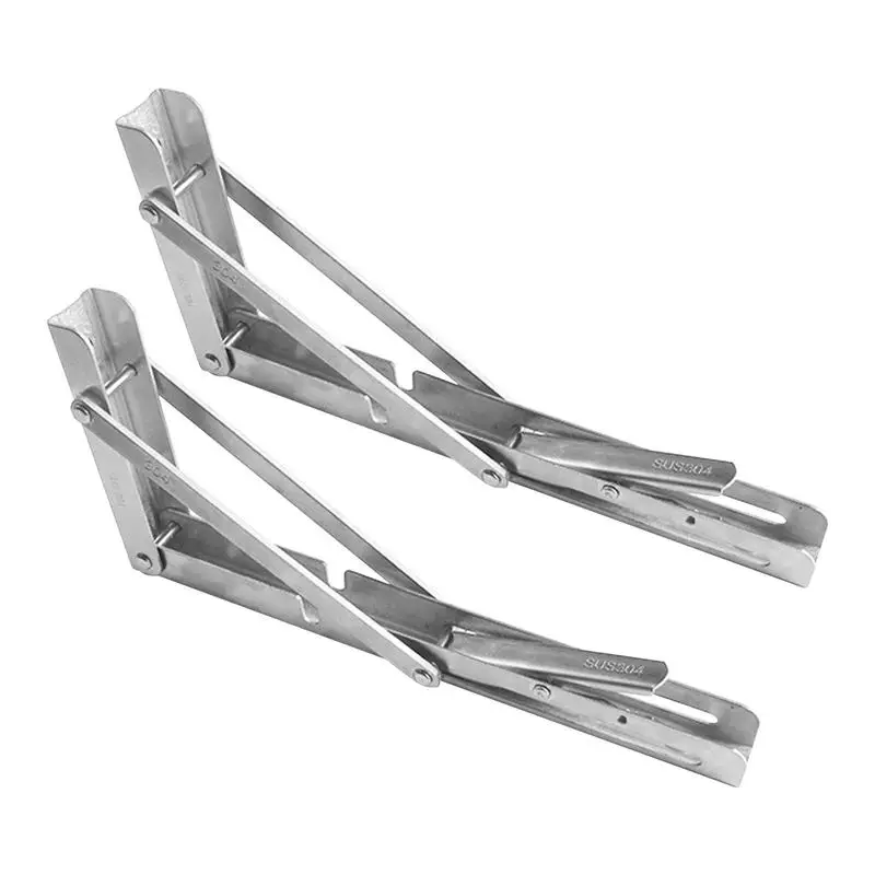 Adjustable Shelf Brackets Space-Saving Folding Wall Shelf Shelf Brackets Stainless Steel Folding Table Hinge