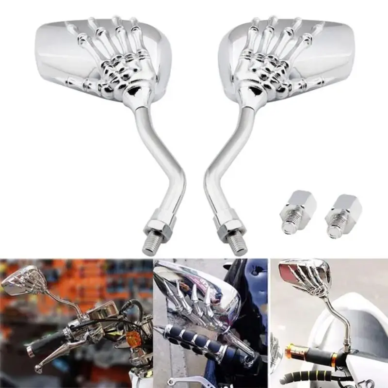 

Pairs Of Distinctive Skull Hand Rearview Side Mirror Universal Bicycle/Motorcycle/Scooter Skull Hand Claw Rearview Mirror