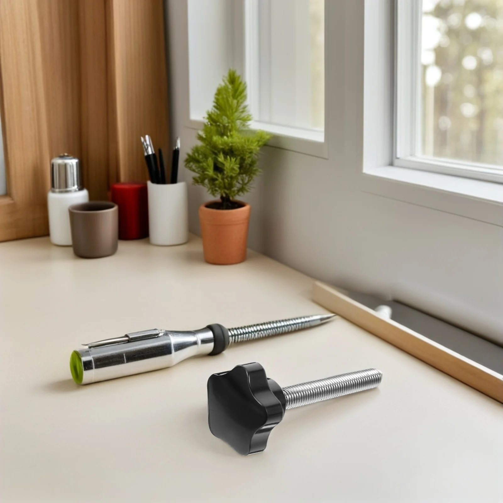 

20Pcs M10x70 Black Star Knob Nut Antislip Grip for Precise Adjustments Woodworking Tool Replacement Parts Threaded Hand Knobs