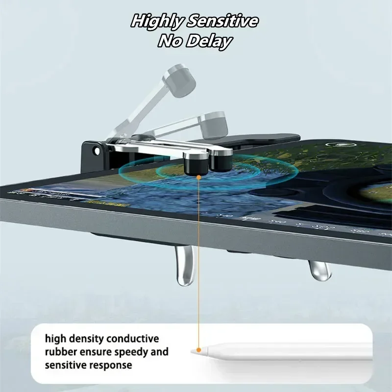H11 Mobie Controller PUBG Aim Shooting L1 R1 6 Finger Game Trigger Handle Button for Ipad Universal Tablet Gamepad Joystick Grip