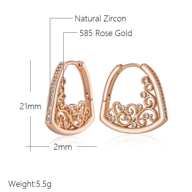 JULYDREAM Exquisite Carved Large Hollow Paved Zircon Hoop Earrings for Women Trendy Golden Wedding Accessories Vintage Jewelry