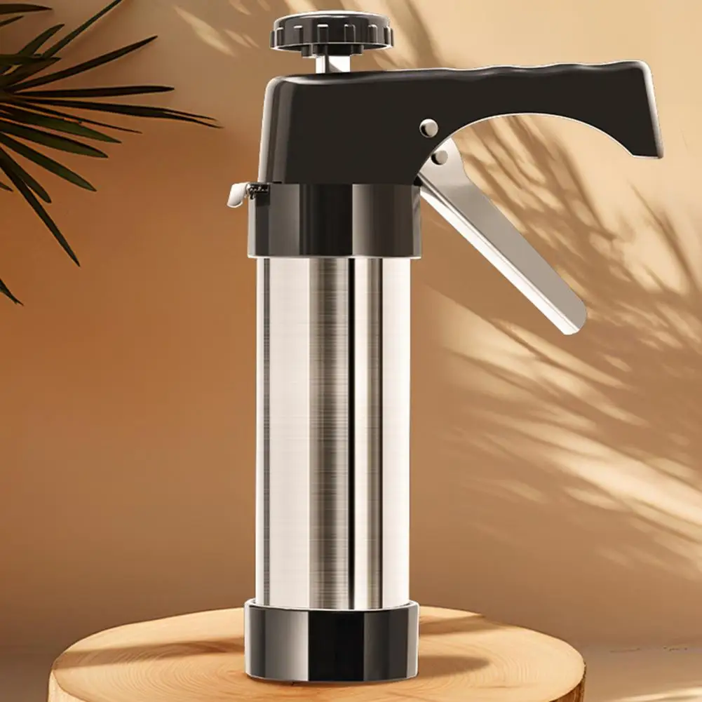 

Maker Machine Stainless Steel Churro Maker Machine Kit with Piping Tips Bag Brush Easy to Fill Fritters Making Set for Delicious