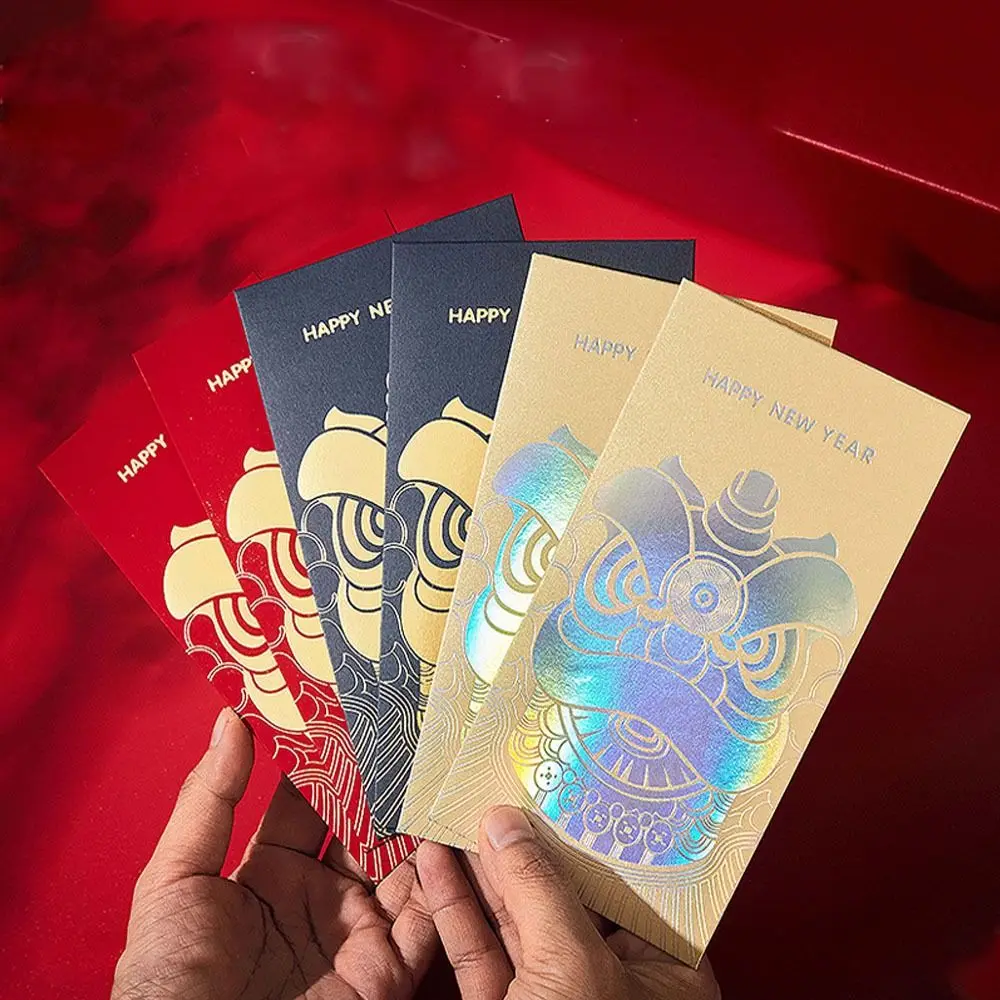 

Gift Bag Chinese Style Dragon Year Red Envelope Funny Festive Lucky Money Bag Hongbao Stamping Gold Luck Money Envelopes Home