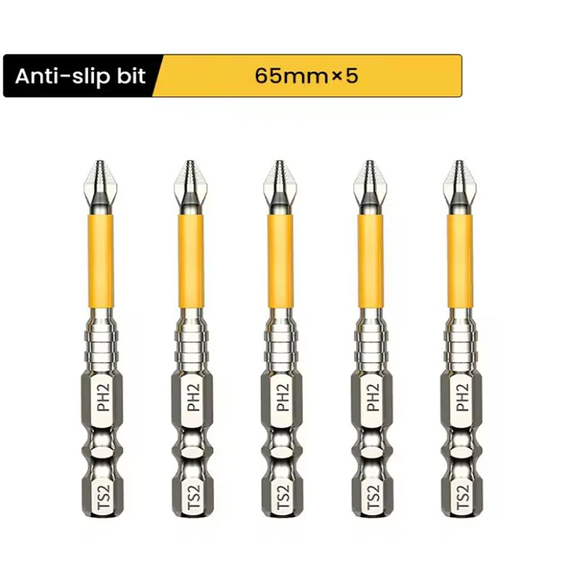 5PCS Verbeterde Hoge Hardheid En Sterke Magnetische Bit 25/50/65/70/90/150mm antislip Cross Hoge Hardheid Elektrische Handboor Schroef