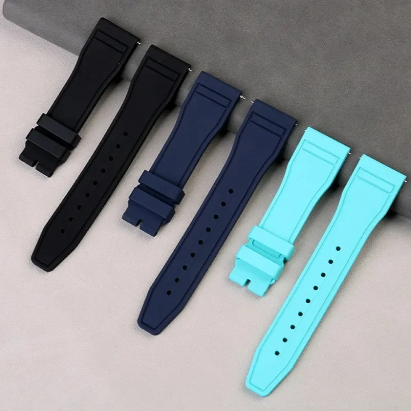 الإفراج السريع مقاوم للماء FKM الفرقة ل IWC كبير الطيار TOP GUN 20 مللي متر 21 مللي متر 22 مللي متر فلورو المطاط قبل الحجم الرياضة حزام الرجال دائم ​