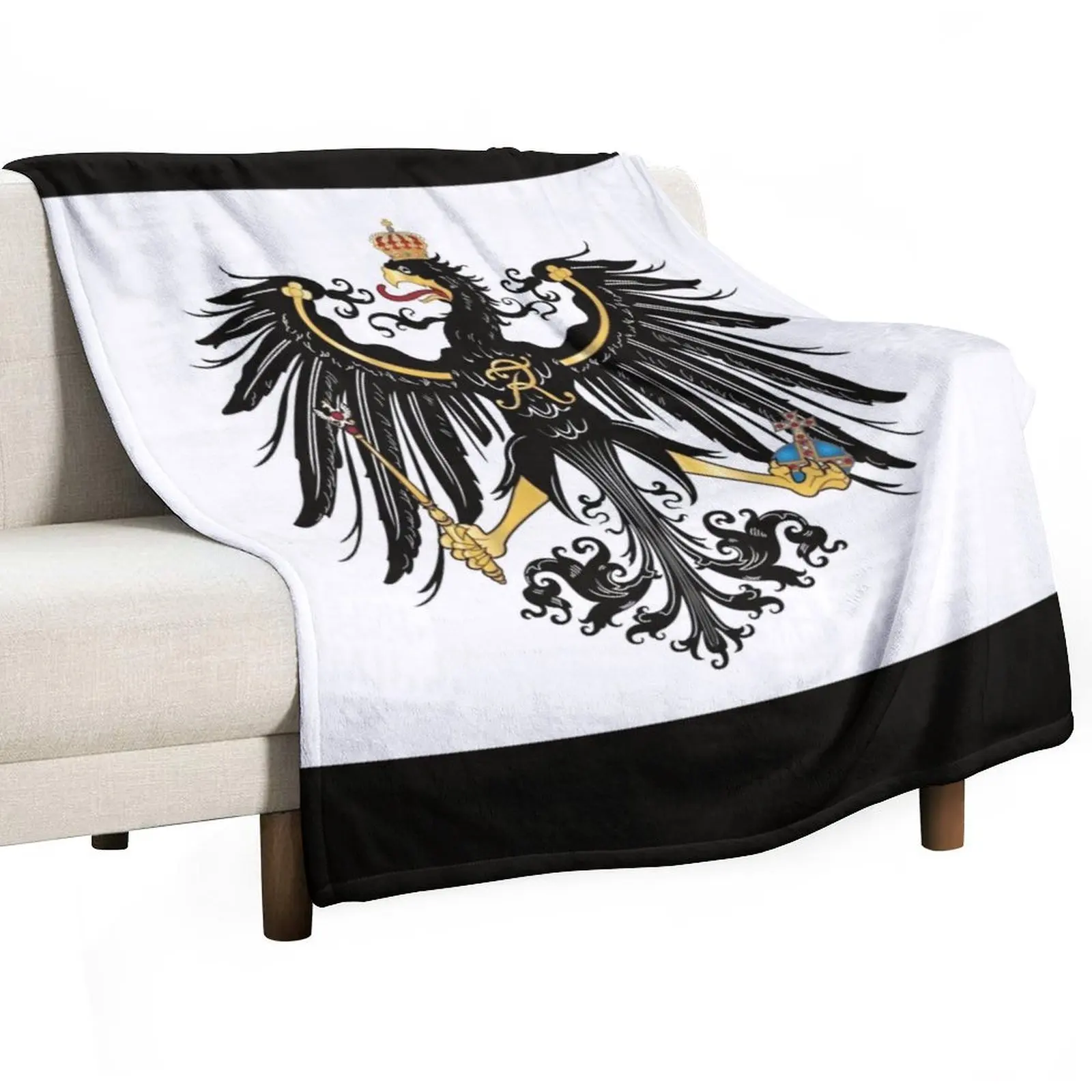 Kingdom of Prussia - Prussia eagle - Prussian flag 1892-1918 Throw Blanket warm winter Blankets For Sofas Hairy Blankets