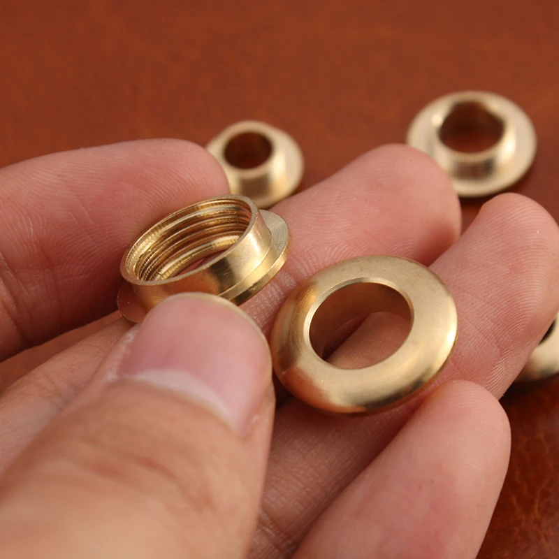 diameter10*5mm Brass Gas Hole Grommets Screw Threaded Connection Eyelet DIY Bag Belt Part Hardware Leather Craft Handmade Buckle