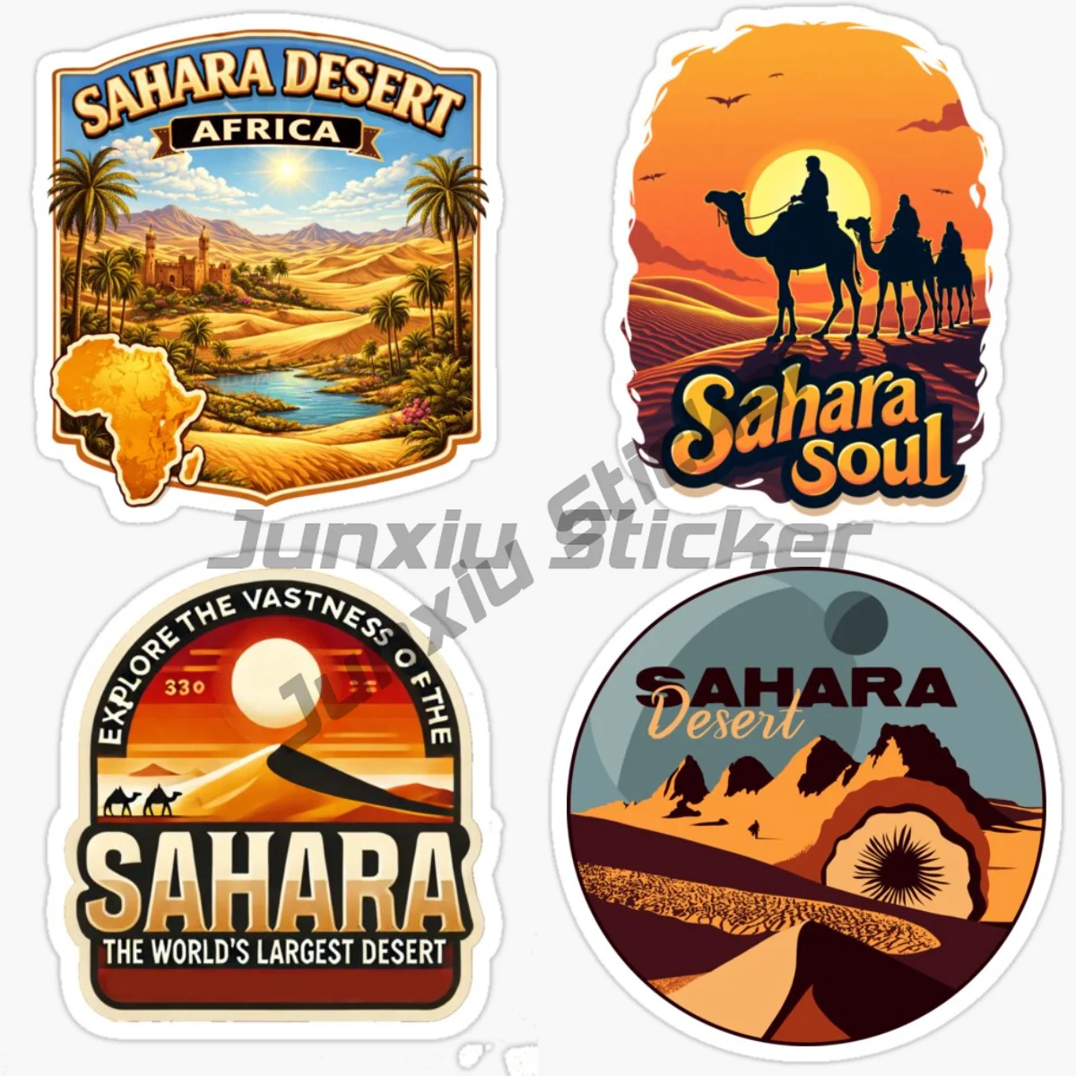 Eye of The Sahara Desert Stickers Car Motorcycle Laptop Helmet Decorative Self-adhesive Decal