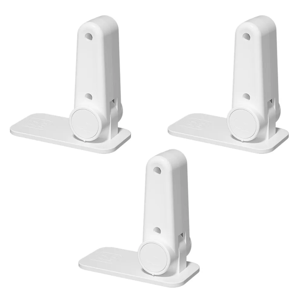 Baby Proof Cabinet Locks 3 Pack H Shape Safety Latches for Doors and Windows No Drill Easy Install White