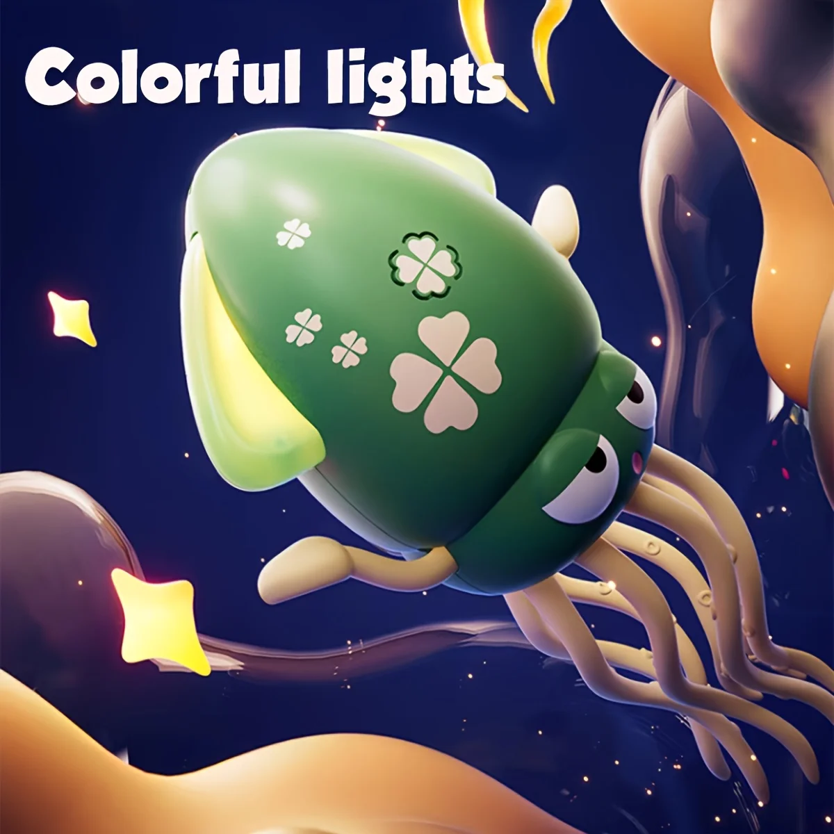 Interactive Dancing Squid Toy with Lights and Music USB Rechargeable Electric Stress Relief Fun Toy Ideal for Christmas Gifts