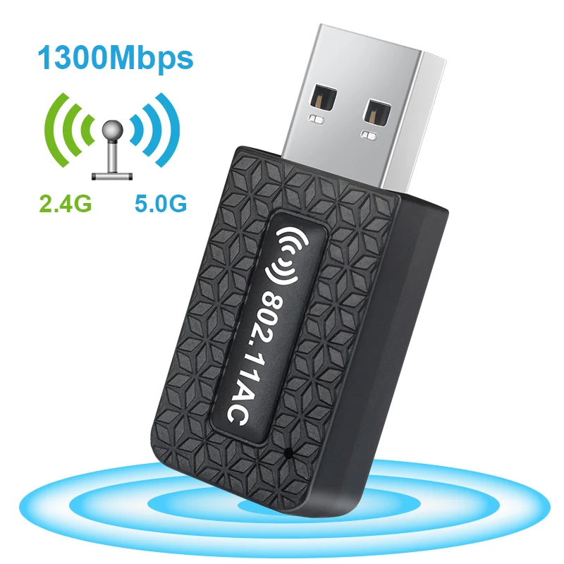 USB 3.0 장거리 와이파이 안테나 이더넷 어댑터, PC 노트북용 와이파이 동글, 1300M 와이파이 수신기 네트워크 카드, 5Ghz