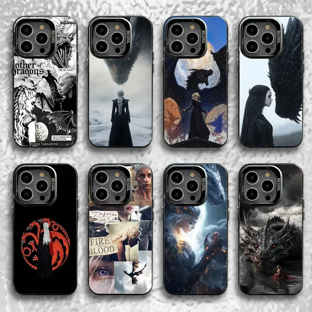 

Dragon Mother Cool D-Daenerys Phone Case For iPhone 16,15,14,13,12,11,Pro,Max,Plus,Mini,SE Black Candy Matte Shockproof Cover