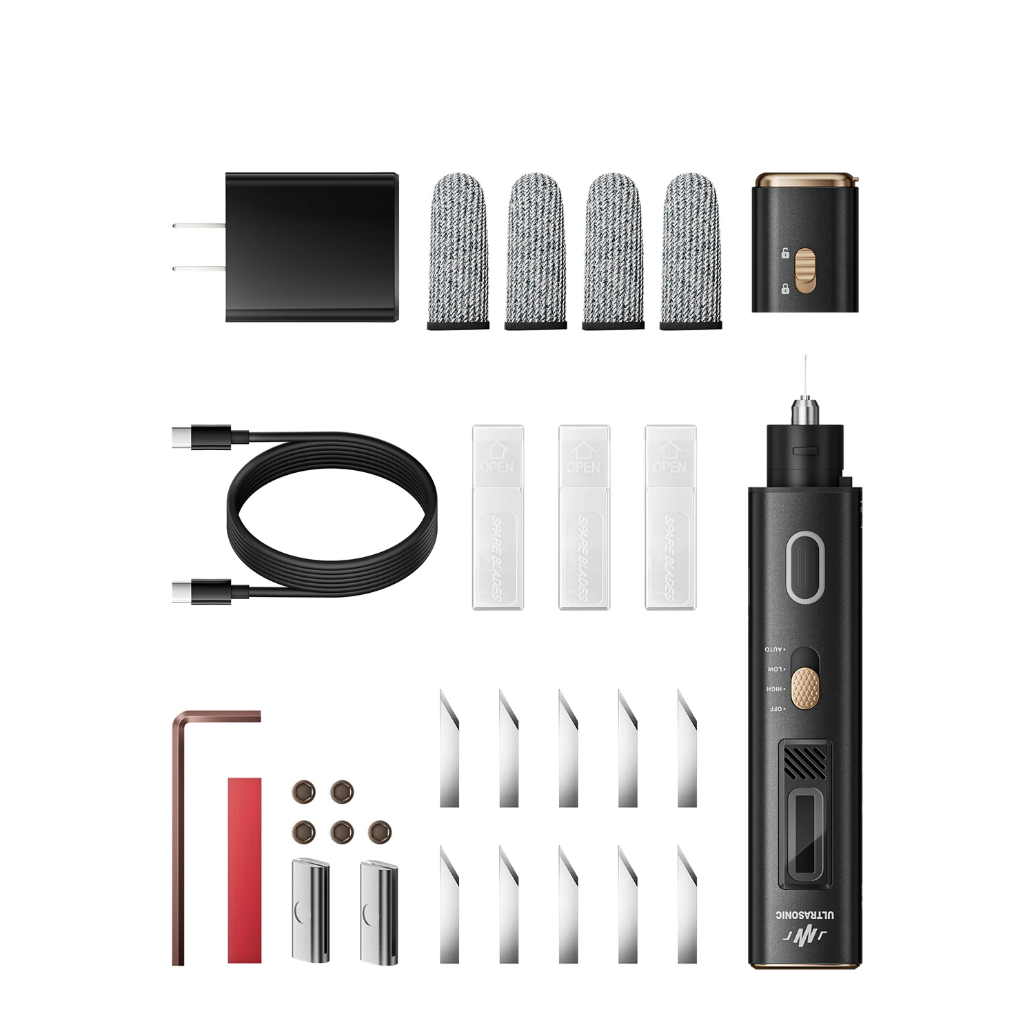 JAKEMY JM-Y10 PRO Powerful Ultrasonic Cutter Power Engraving Tool Industrial Cutting for 3D Printing PVC Plastic Wood Cutting