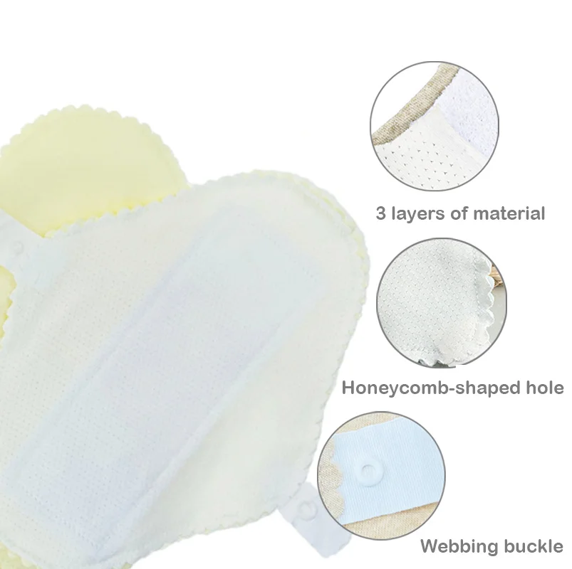 3 stücke dünne Stoff polster aus Bio-Baumwolle, weich wasch bar, feminine Slip einlagen, wieder verwendbare tägliche Menstruation hygiene pads Damen binden