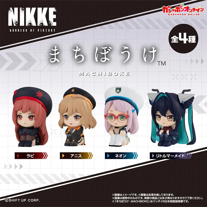 Bandai Nikke Goddess Of Victory Machiboke Gashapon Figure Rapi Anis Neon Little Mermaid Collectible Desktop Decoration For