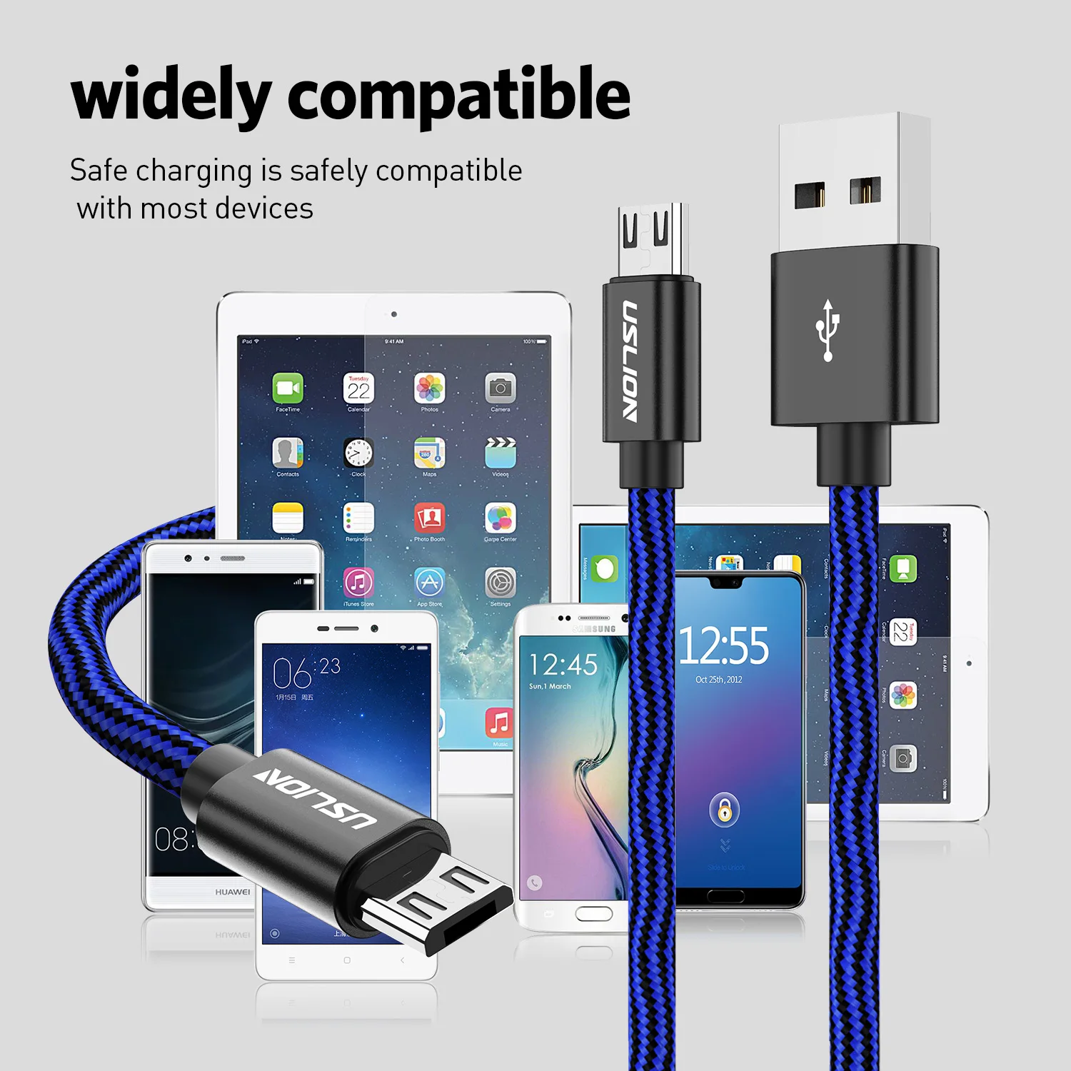 3A Zebra Stripes Micro USB Cable for Android Mobile Phone Laptops Tablets 2A Charging Cable Data Cable 0.3M/1M/1.8M