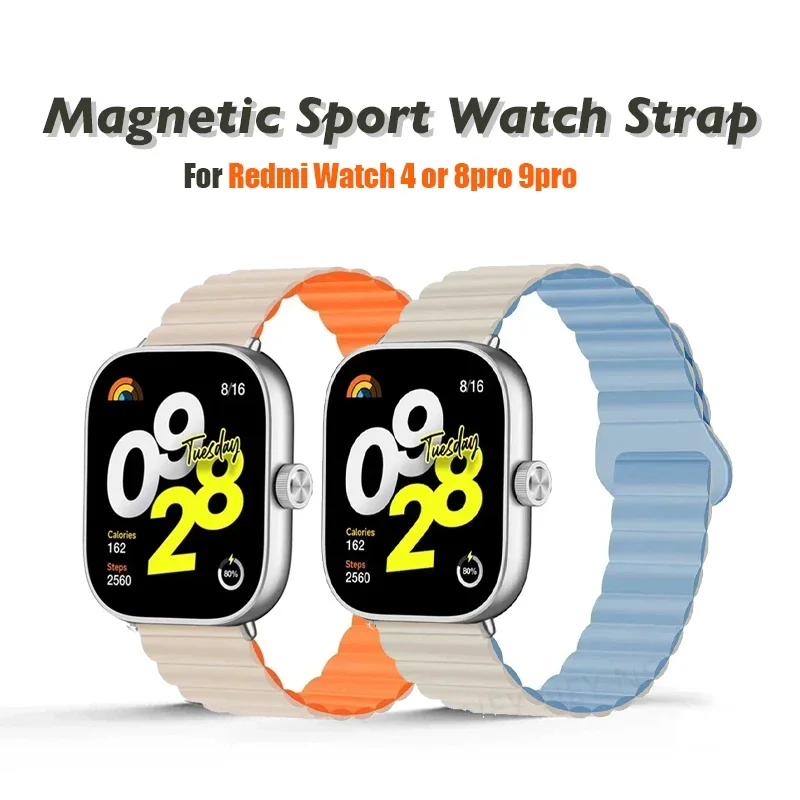 Magnetische Uhrenarmbänder für Redmi Watch 5 4 Armband Smart WristBand Sportarmband Silikon-Schlaufe für Xiaomi MiBand 8 9 Pro Zubehör