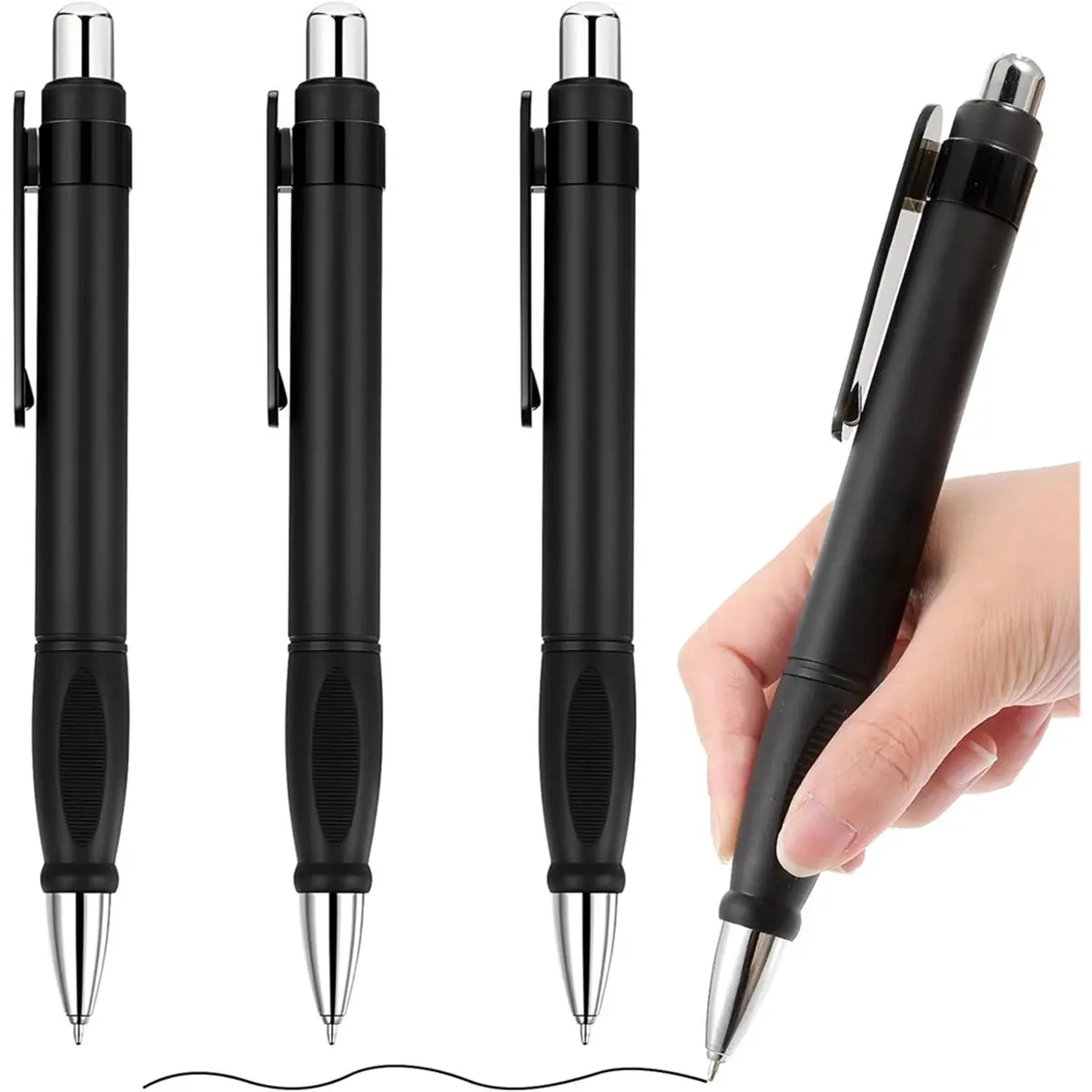 AA83 4pcs Big Fat Pens Writing Stability Giant Sized Fat Ball Point Retractable for Arthritis and Elderly Easy Thick Grip