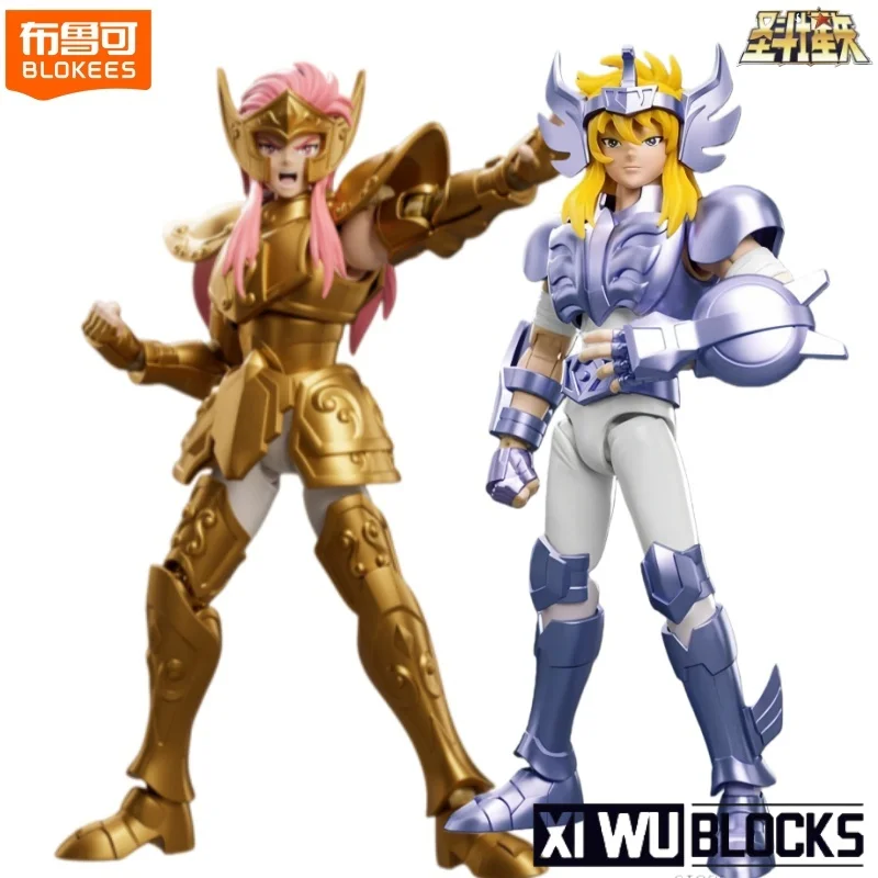 

New BLOKEES Saint Seiya Assembled Building Blocks Camus Hyoga Movable Toy Model Desktop Ornaments Birthday Gift
