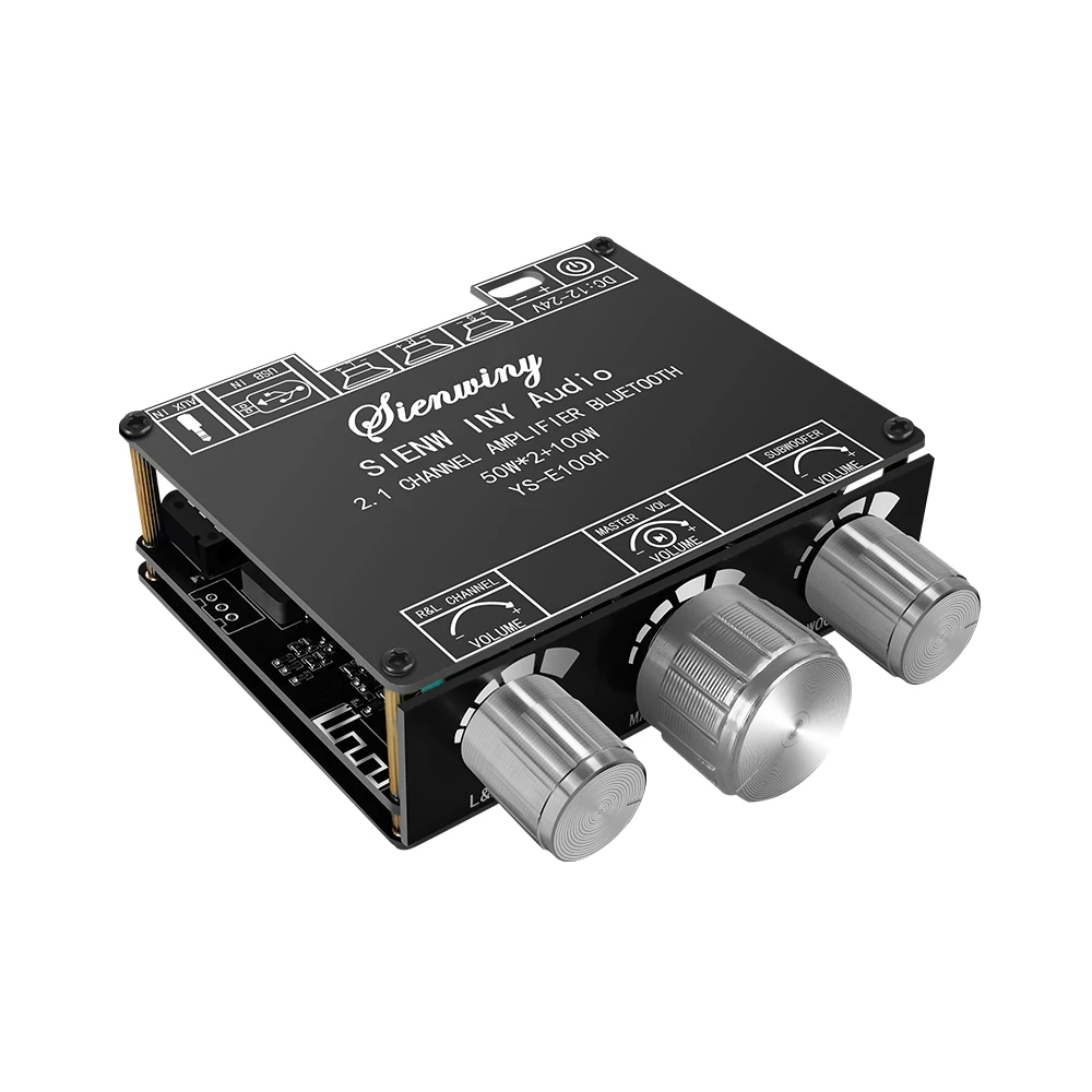บอร์ดแอมพลิฟายเออร์ดิจิตอลบลูทูธ YS-E100H 50W*2+100W รุ่น HIFI ระดับสูงสุด ระบบสเตอริโอ พร้อมปุ่มปรับเสียง ระบบมัลติมีเดีย