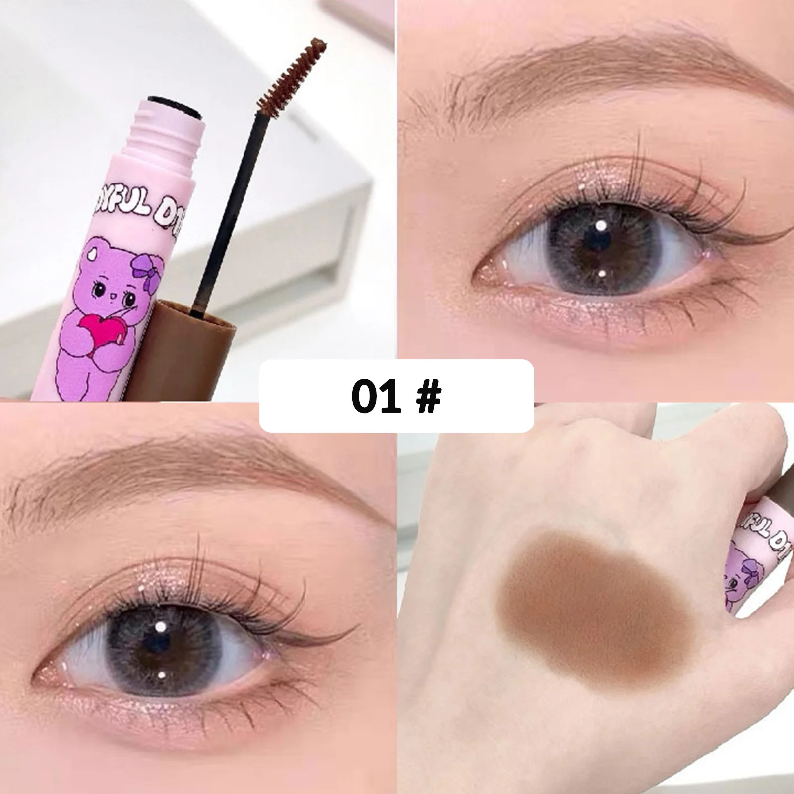 Mascara per sopracciglia colorato cosmetico regalo per il trucco del Gel per il trucco delle sopracciglia a lunga durata per donne e ragazze