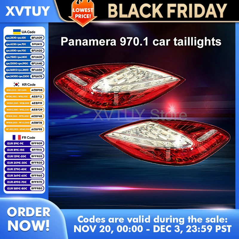 A Pair For Porsche Paramera 2010-2013 970.1 Taillights Assembly Original Replacement LED Turn Stop signal Tail Light Rear Lamps
