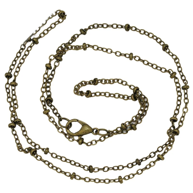 

Ready To Wear 20pcs 2mm Chains,brass Chain,finished Chain of 24'' Length,finished Necklace Chain with Lobster-100539