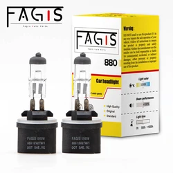 Fagis 2 Pcs 880 H27W/1 12V 27W Warm White Car Fog Lights Headlight Auto Lamps Halogen Bulbs