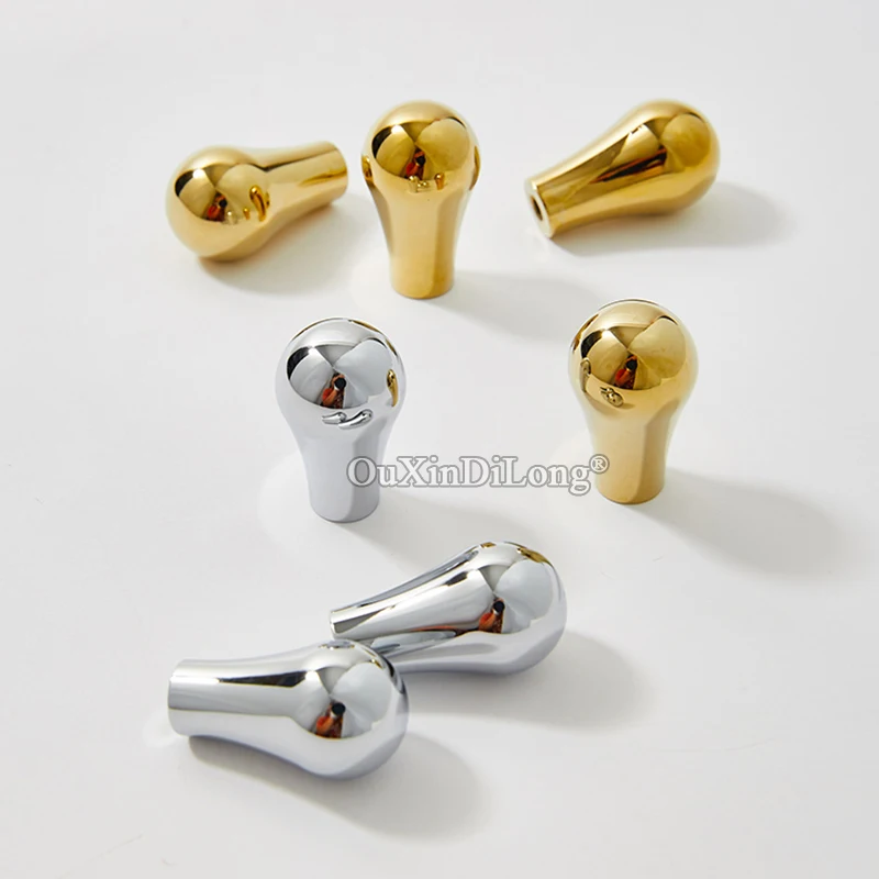 4PCS Solid Pure Brass Water Drop Shape Furniture Pulls Handles Drawer Knobs Cupboard Wardrobe Kitchen Dresser Wine Cabinet Pulls