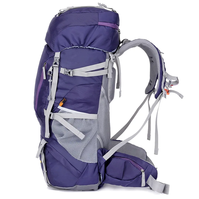 New mountaineering bag 60L camping hiking backpack, free rain cover