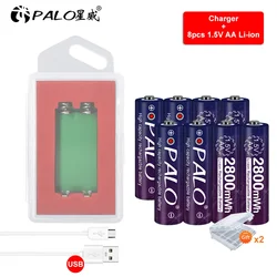 1.5v Li-ion AA Rechargeable Battery Lithium Ion AA Batteries and USB Battery Charger