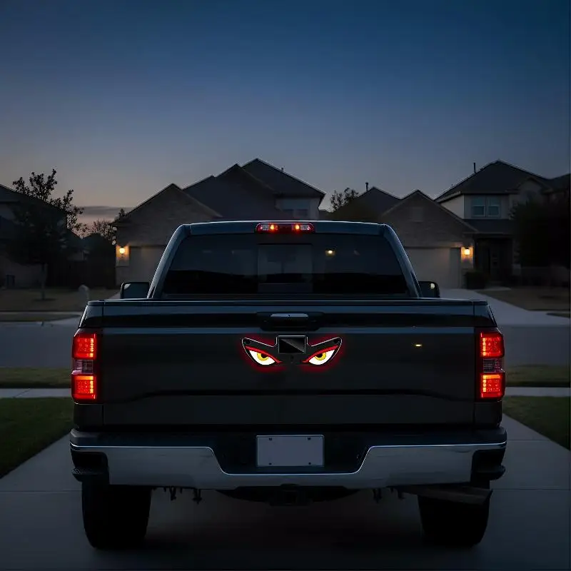 Dual-Use Solar LED Car Devil Eyes Warning Light USB Rechargeable High Brightness Parking Safety