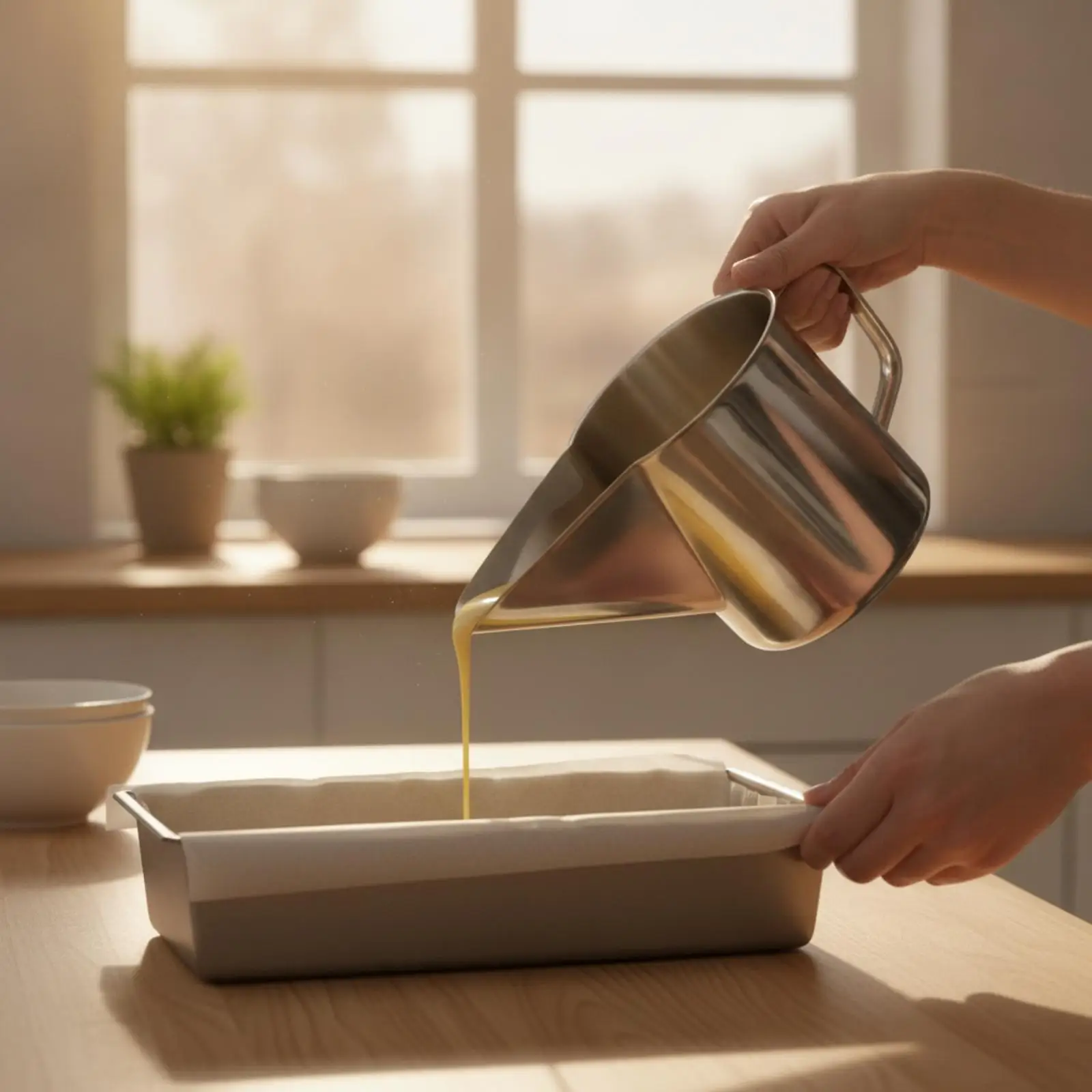 Durable Steel Baking Funnel Pitcher Wide Mouth Design for Cake Prep Syrup Portioning Home Bakery Utensil