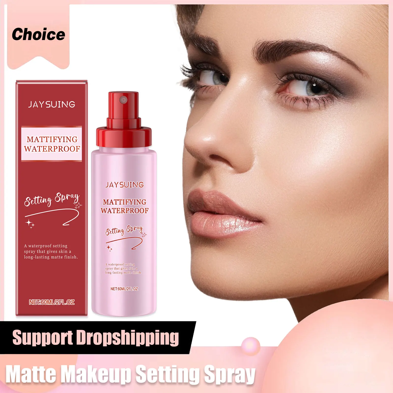 Makeup Setting Spray Matte Finish Long Lasting Moisturizing Facial Liquid Non-sticky Oil Control Lightweight Make up Fixer Mist