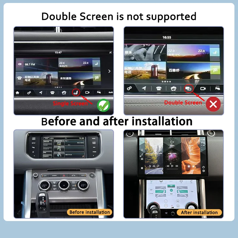 13-inch Android 14 Car Radio For Range Rover Vogue L405 Multimedia Player Carplay auto retains the original feature menu