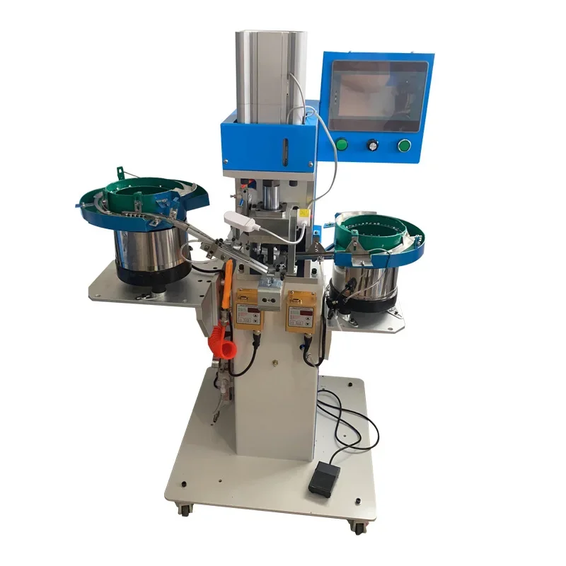 Fully automatic air-eye buckle machine, automatic machine for punching holes and punching corns at the same time