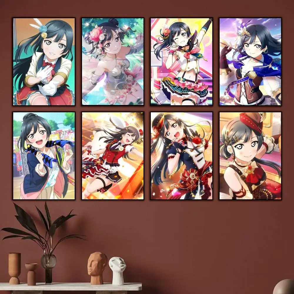 Masked Idol S-Setsuna Yuki Poster Self-adhesive Waterproof Paper Sticker Coffee House Bar Room Wall Decor