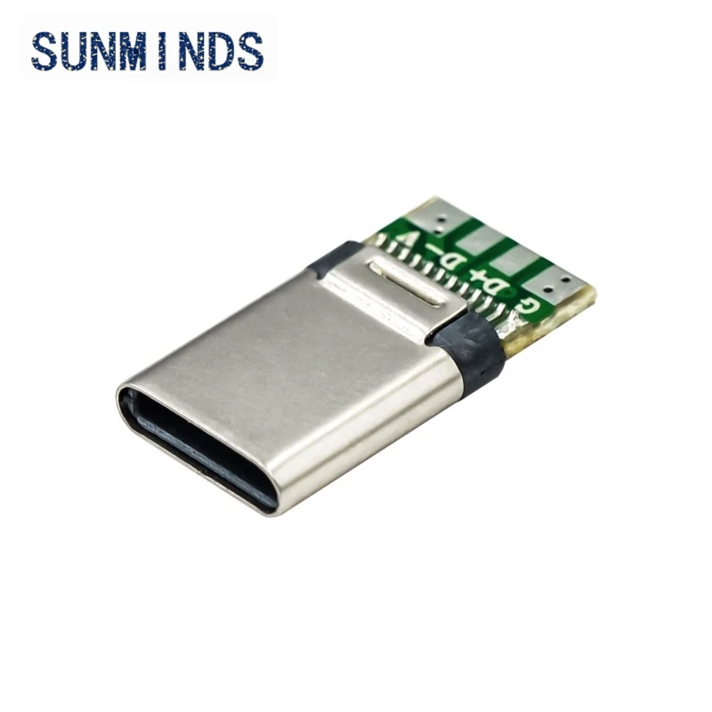 10pcs TYPE-C 24P four core male strip plate stretch data transfer Android welding wire flash charge USB connector