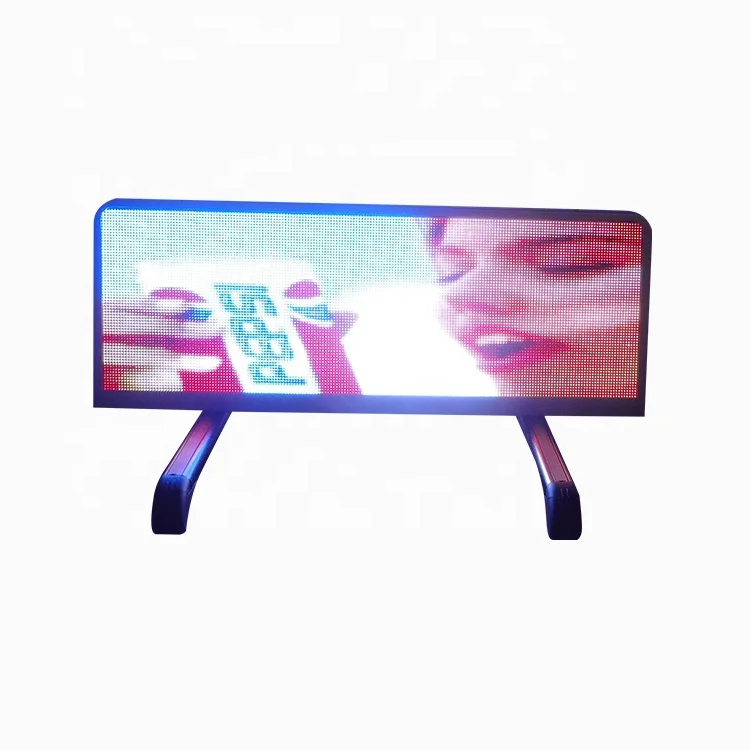 

High Quality Taxi Top Two-sided 960mm X 320mm P5 Outdoor LED Panel Waterproof Double-faced Display Screen With Bracket