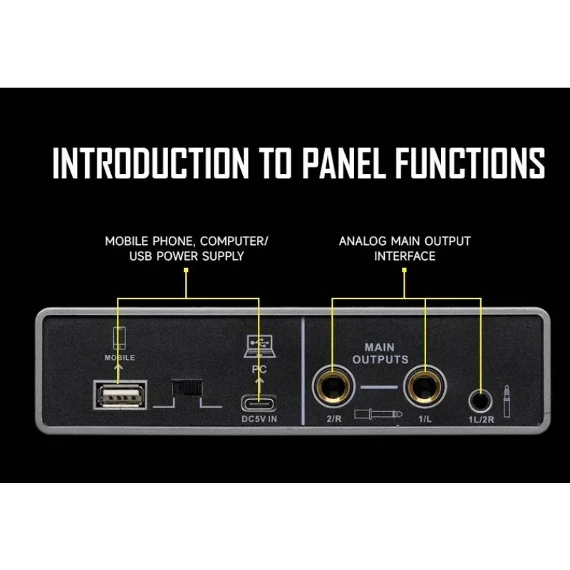 TeyunQ16 Audio Interface for Recording Computer Free Drive USB External Sound Card for Pc Pro Audio Equipment Professional Video