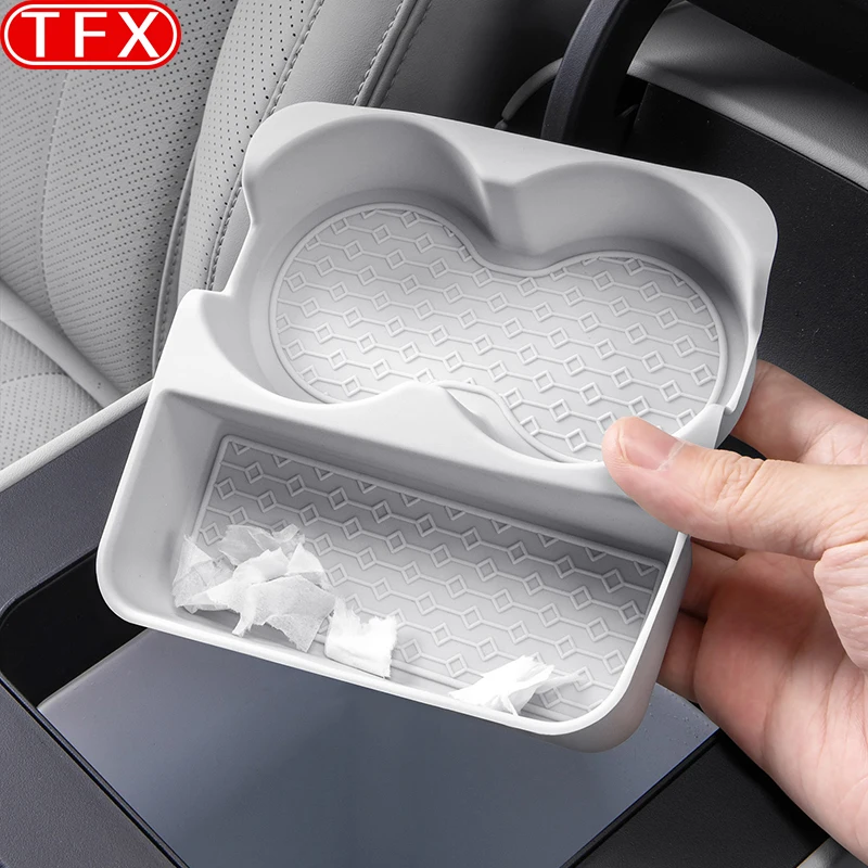 For BYD Leopard Titanium 7 2025 2026 Car Styling Central Control Silicone Water Cup Holder Pad Wireless Charging Pad Accessories
