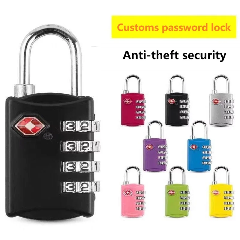 Overseas Customs Lock Password Lock Four digit Password Luggage Lock Anti theft Shipping Clearance Multi purpose Padlock