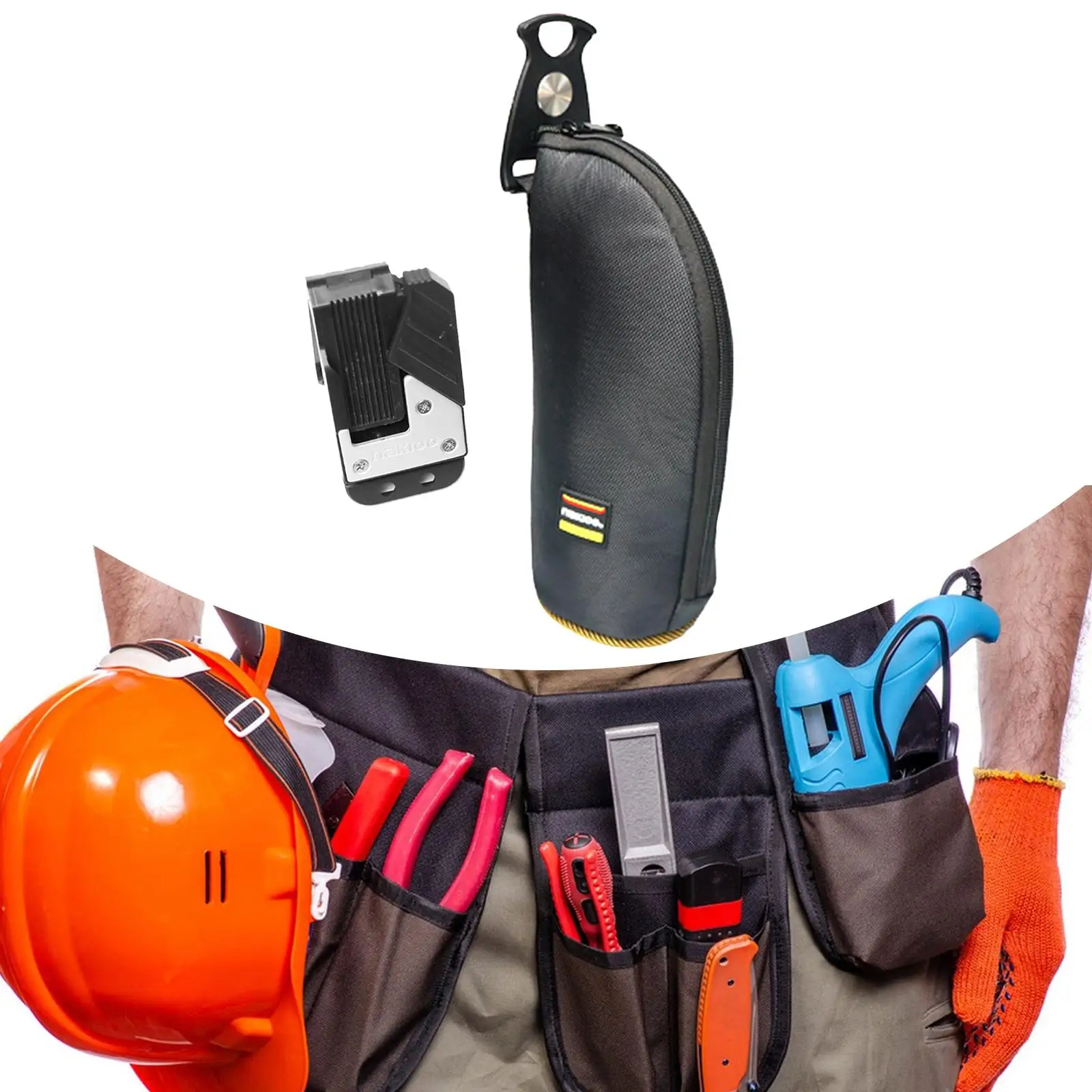 

Heavy Duty Tool Belt Bag Rotatable Organization Multifunction Water Resistant Adjustable Hardware Bag for Contractor Plumbers
